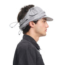 Drawstring nylon cap-gry