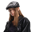 STAR STUD FLAT CAP - bk