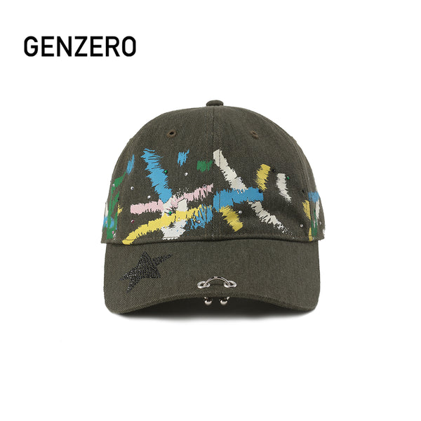 GENZERO Hot drilling graffiti star baseball cap
