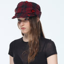 BLOSSOM newsboy cap - red