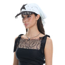 STUD HEAD SCARF - WH/BK