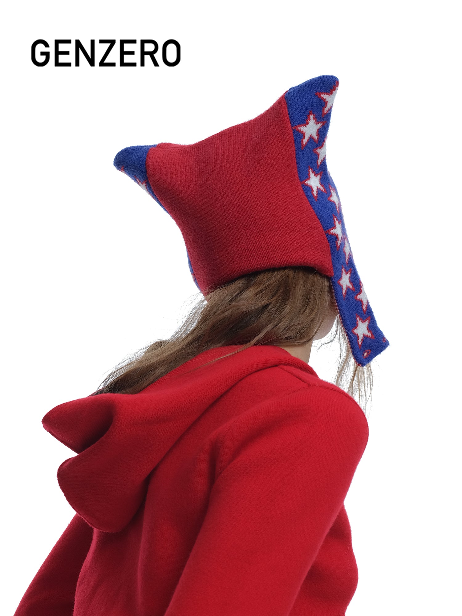 国内で当店のみ GENZERO - Five-pointed star knitted hat 国内で当店のみ GENZERO - Five-pointed star knitted hat Hats