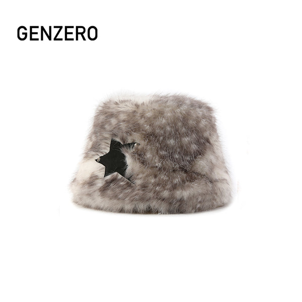 GENZERO Plush rivet five-pointed star fisherman's hat