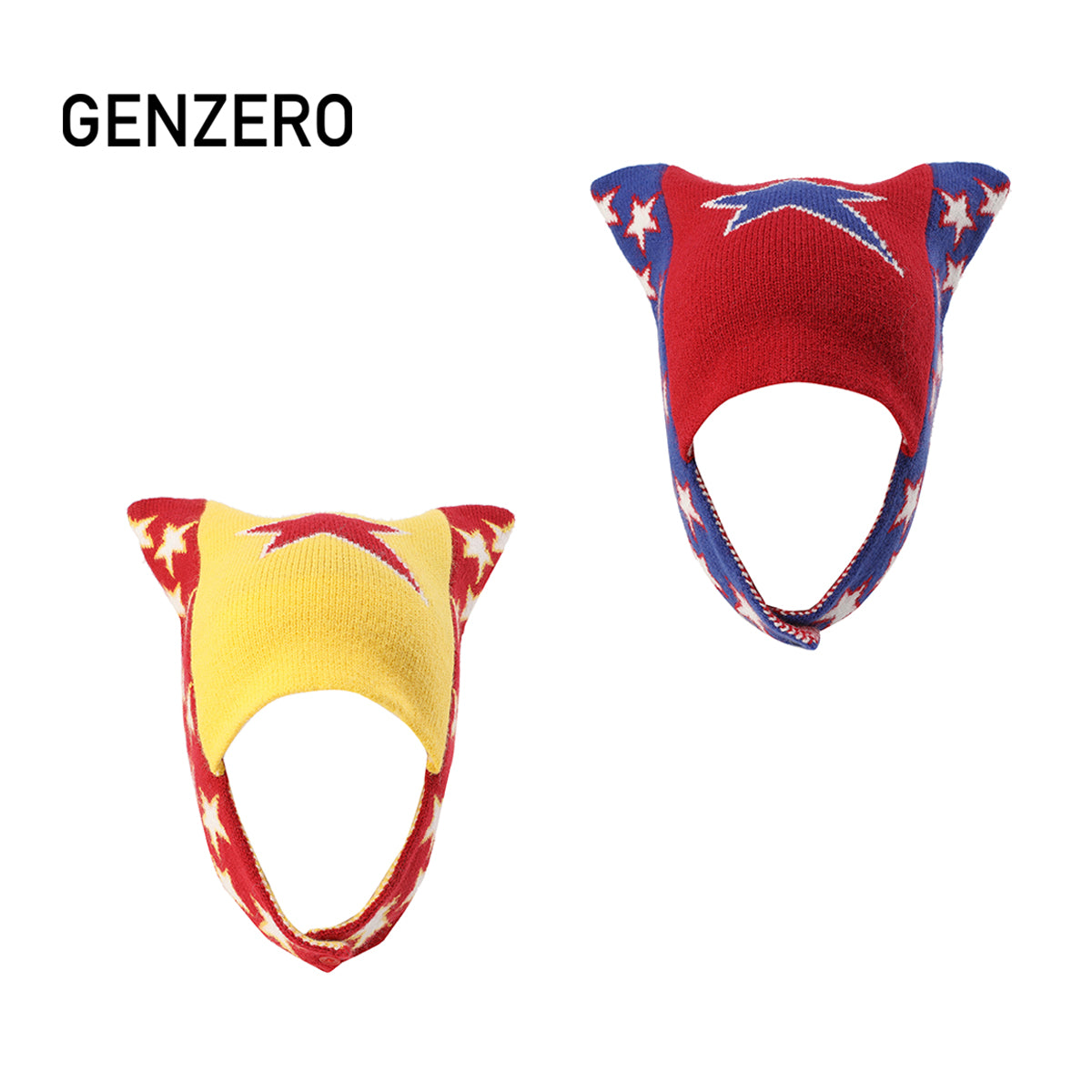 国内で当店のみ GENZERO - Five-pointed star knitted hat 国内で当店のみ GENZERO - Five-pointed star knitted hat Hats