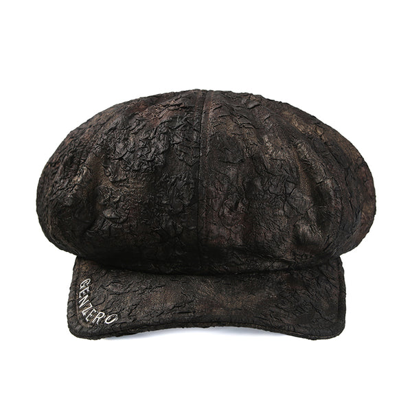 GENZERO bronze embossed newsboy beret
