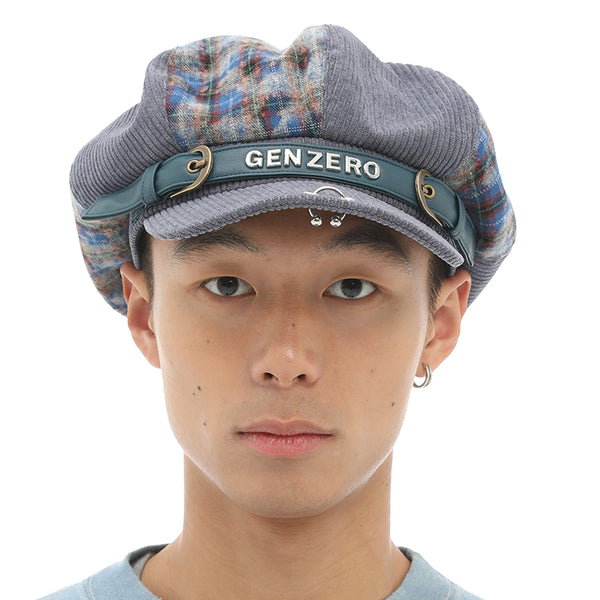 GENZERO Checked octagonal Bailey newsboy hat