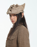 Pleated Kitty Flat Cap - KHA