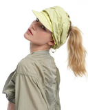 Drawstring nylon cap-grn
