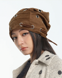 SLACK suede beanie - brn