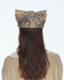 Pleated Kitty Flat Cap - LEOPARD
