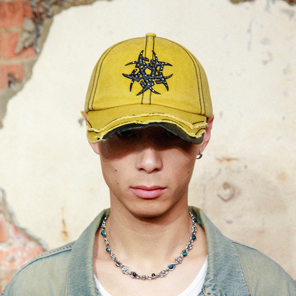 GENZERO Heavy washed baseball hat with deconstructive brim