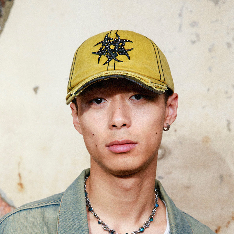 GENZERO Heavy washed baseball hat with deconstructive brim GENZERO Heavy washed baseball hat with deconstructive brim